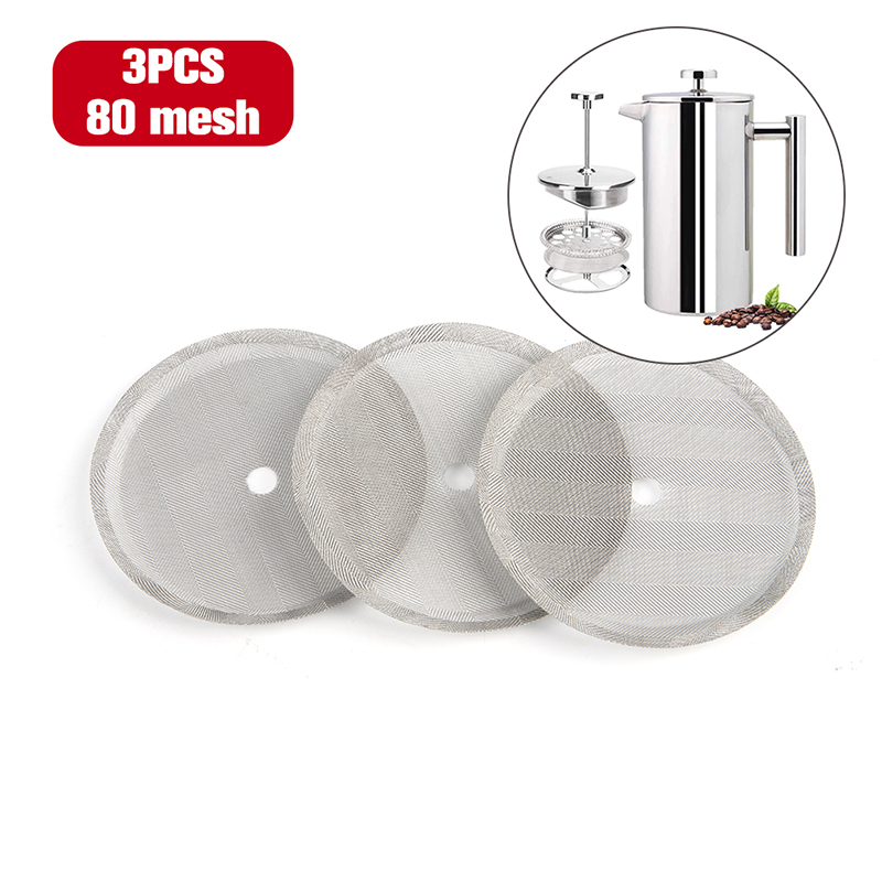 French Press Coffee & Tea - 3 PCS of reusable stainless steel