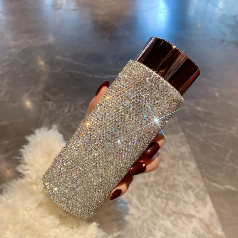 Coffee Tea Bottle - Bling Portable Thermos Cup with Tea