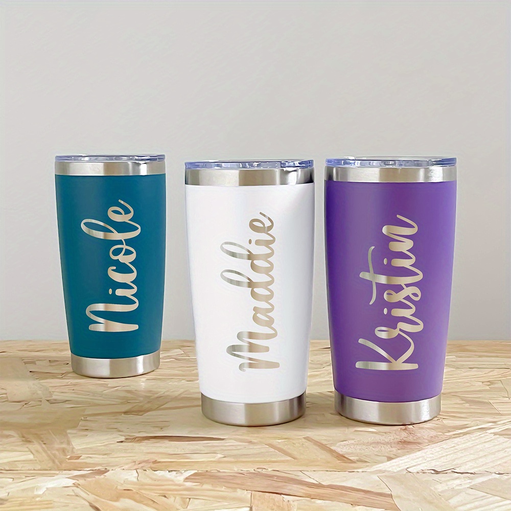 Coffee Tea Warmer - Personalized Name 20oz Stainless Steel Tumbler,
