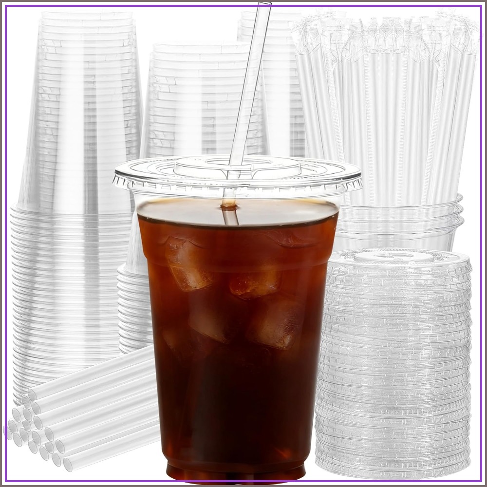 Coffee Tea Images - 50 Pack 16oz Disposable Cups with