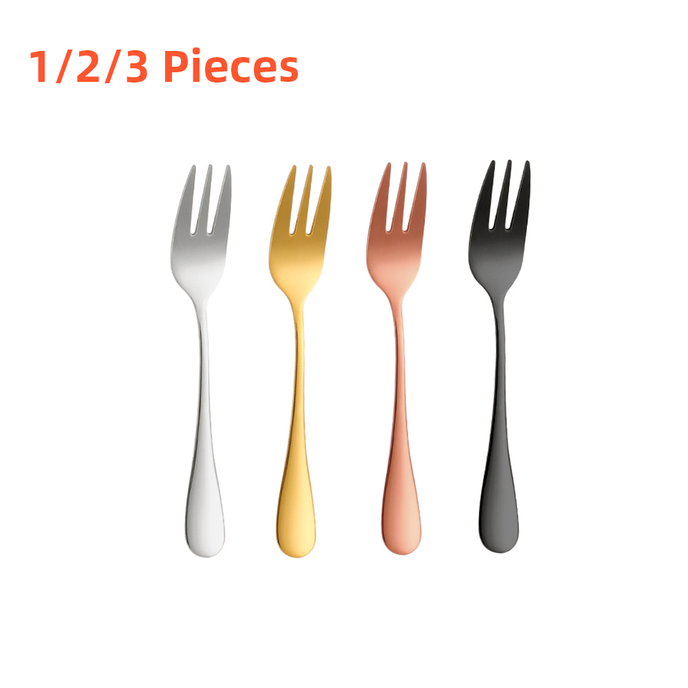 Coffee Tea And Sugar Canister Set - 1/2/3 Pieces Gold Fruit Fork Stainless