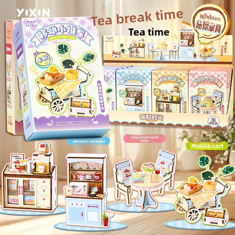 Coffee Tea Break - ature Wooden Furniture Set for Tea