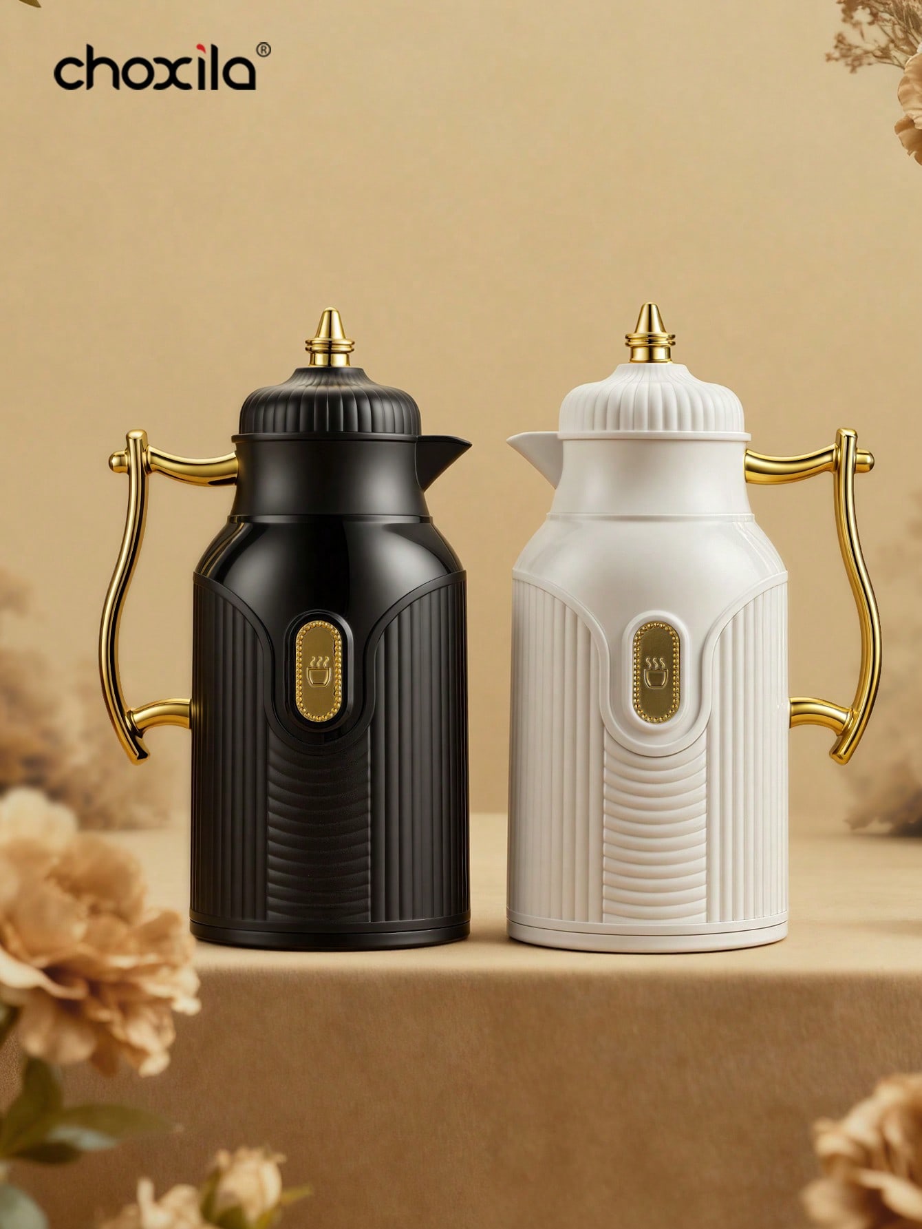Coffee Tea Warmer - 1pc Large-capacity insulated kettle, gold-plated style