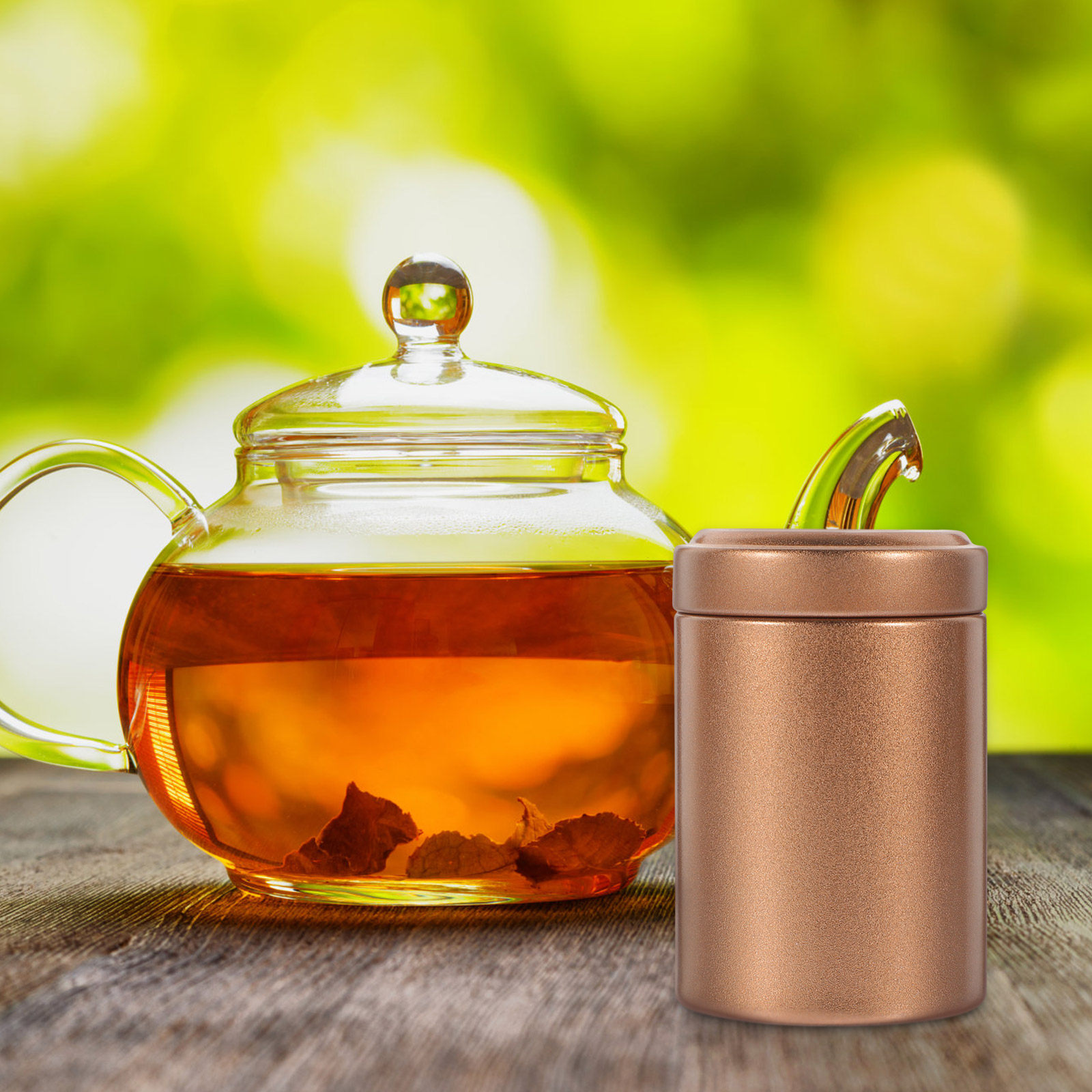 Coffee Tea Jar Set - Metal Tea Canister Set 2 Pack