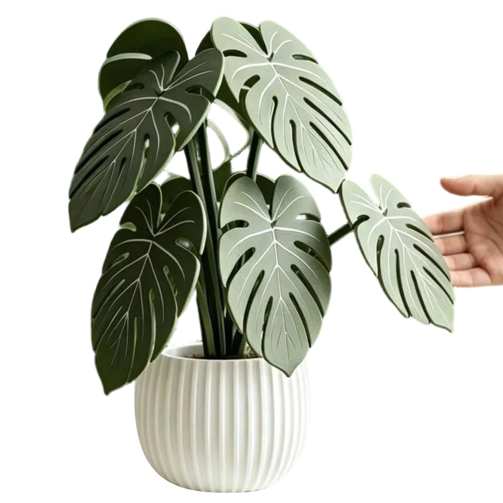 Coffee Leaves Tea - Artificial Leaf Coaster Fake Green Plant