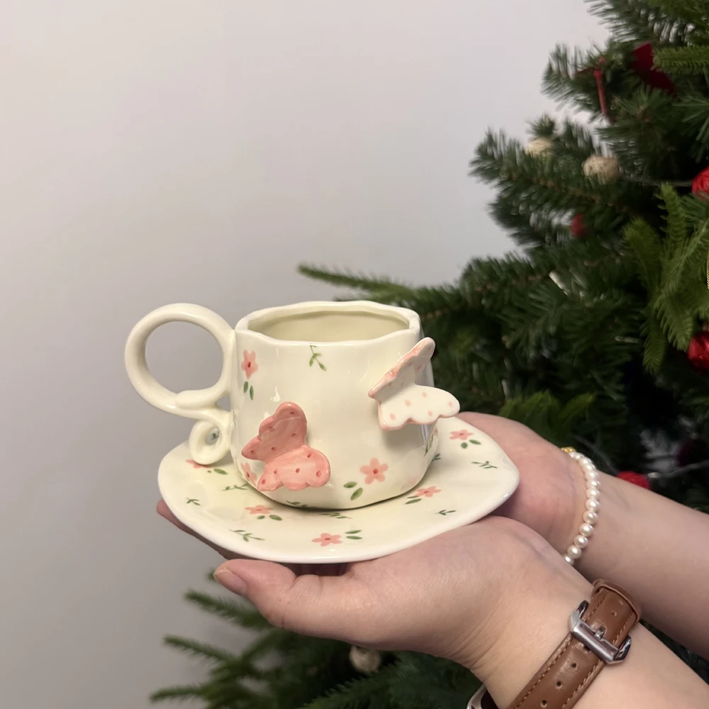 Relief Butterfly Ceramic Cup S - Coffee Tea Home review and price
