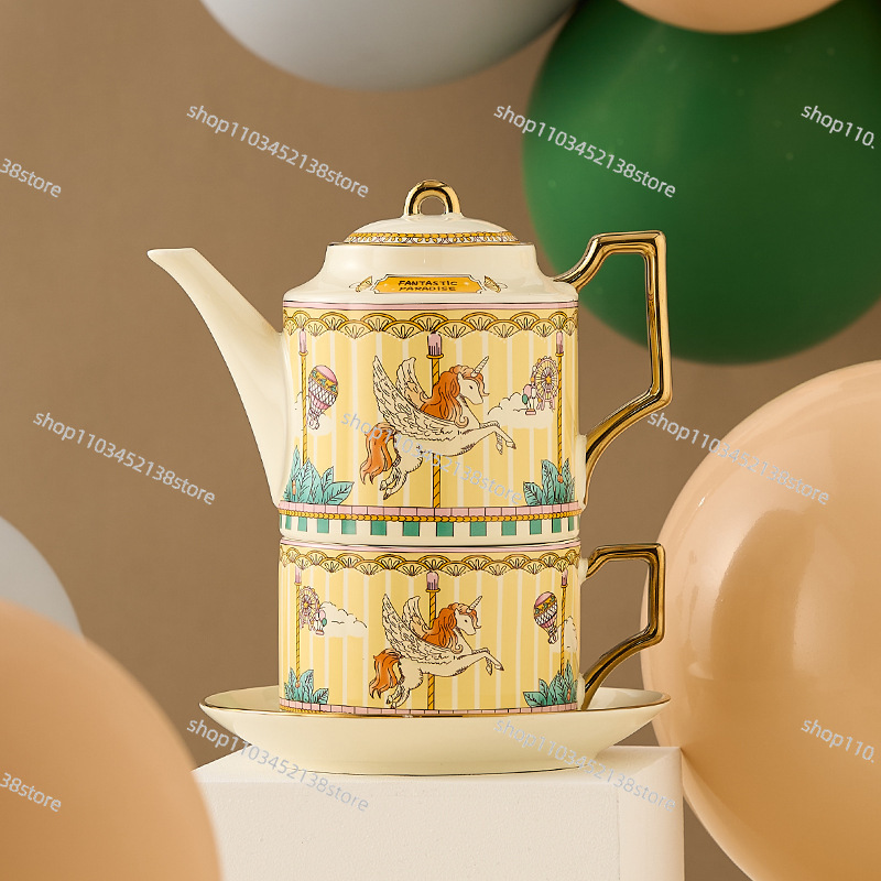 Ceramic Tea Set Carousel Gift  - Coffee Tea Box review and price