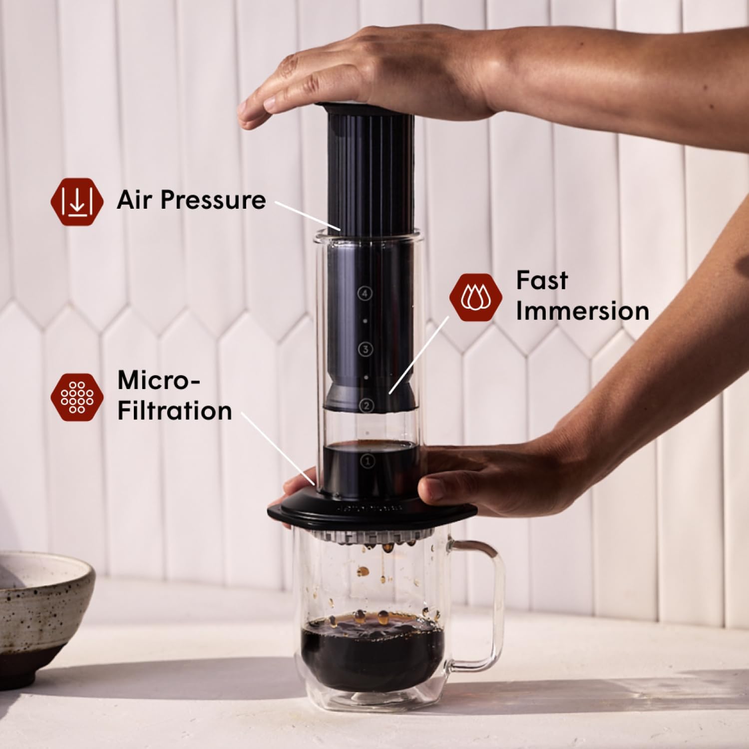 Premium Coffee Press, Glass, S - French Press Coffee & Tea review and price