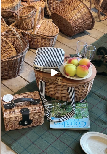 2 Person Willow Picnic Basket  - Coffee Tea Set review and price