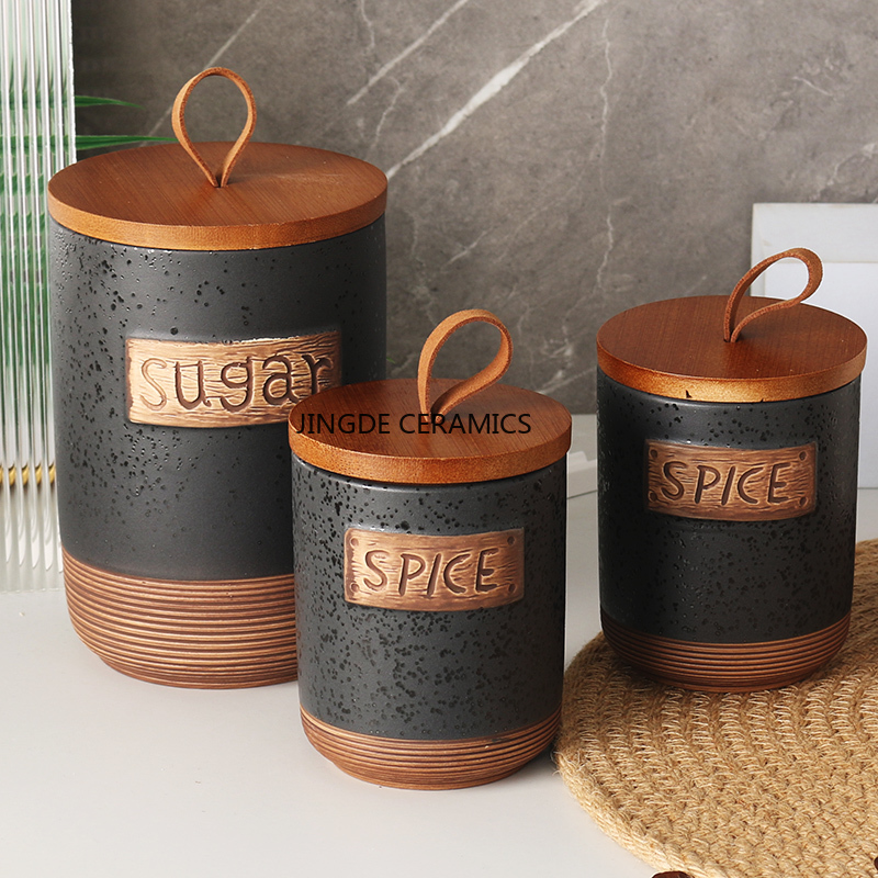 1pc Ceramic sealed jar Coffee  - Coffee Tea And Sugar Canister Set review and price