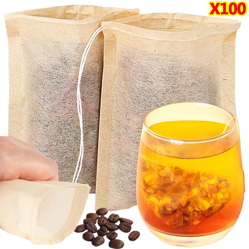 100Pcs Teabags with Drawstring - Coffee Leaves Tea review and price