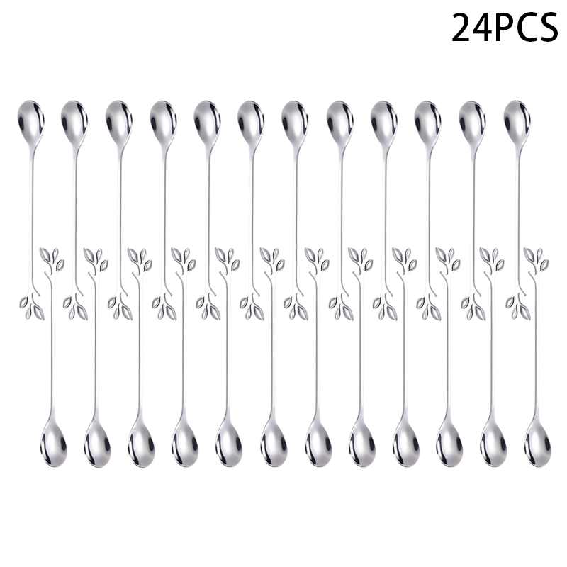 6/12/24pcs Leaf Tea Spoon Tea  - Coffee Tea And Sugar Canister Set review and price