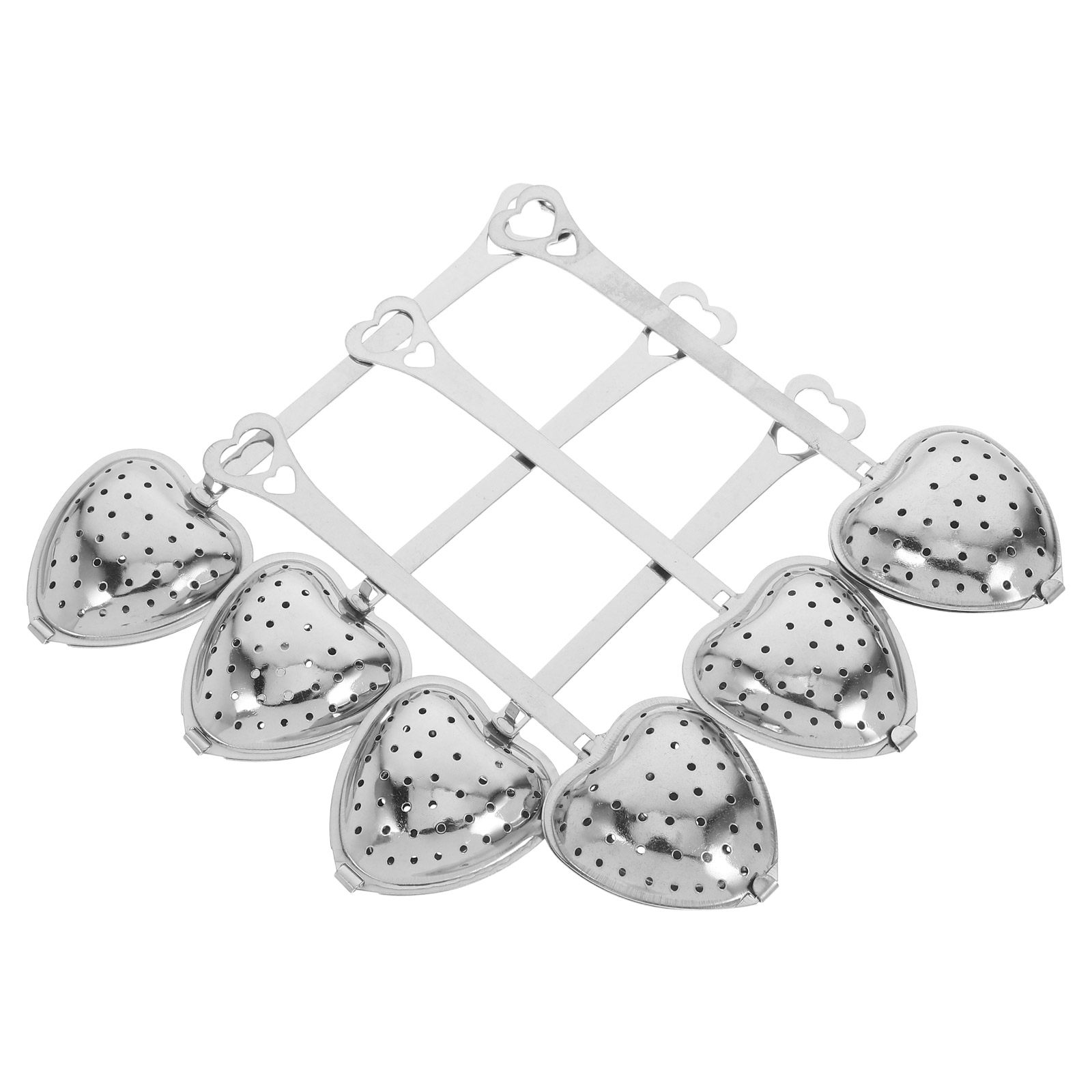 6Pcs Stainless Steel Heart Tea - Coffee Leaves Tea review and price