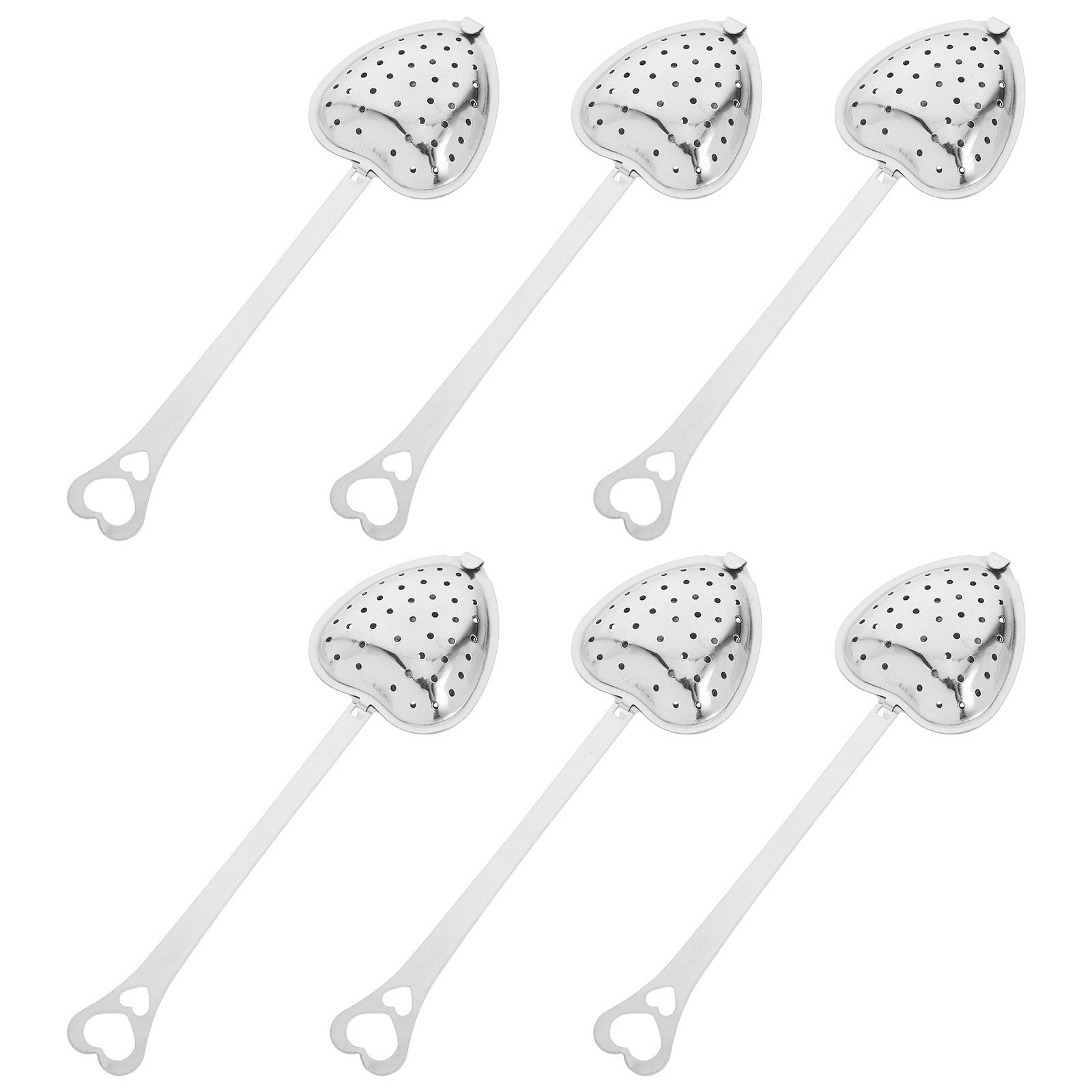 6Pcs Stainless Steel Heart Tea - Coffee Leaves Tea review and price