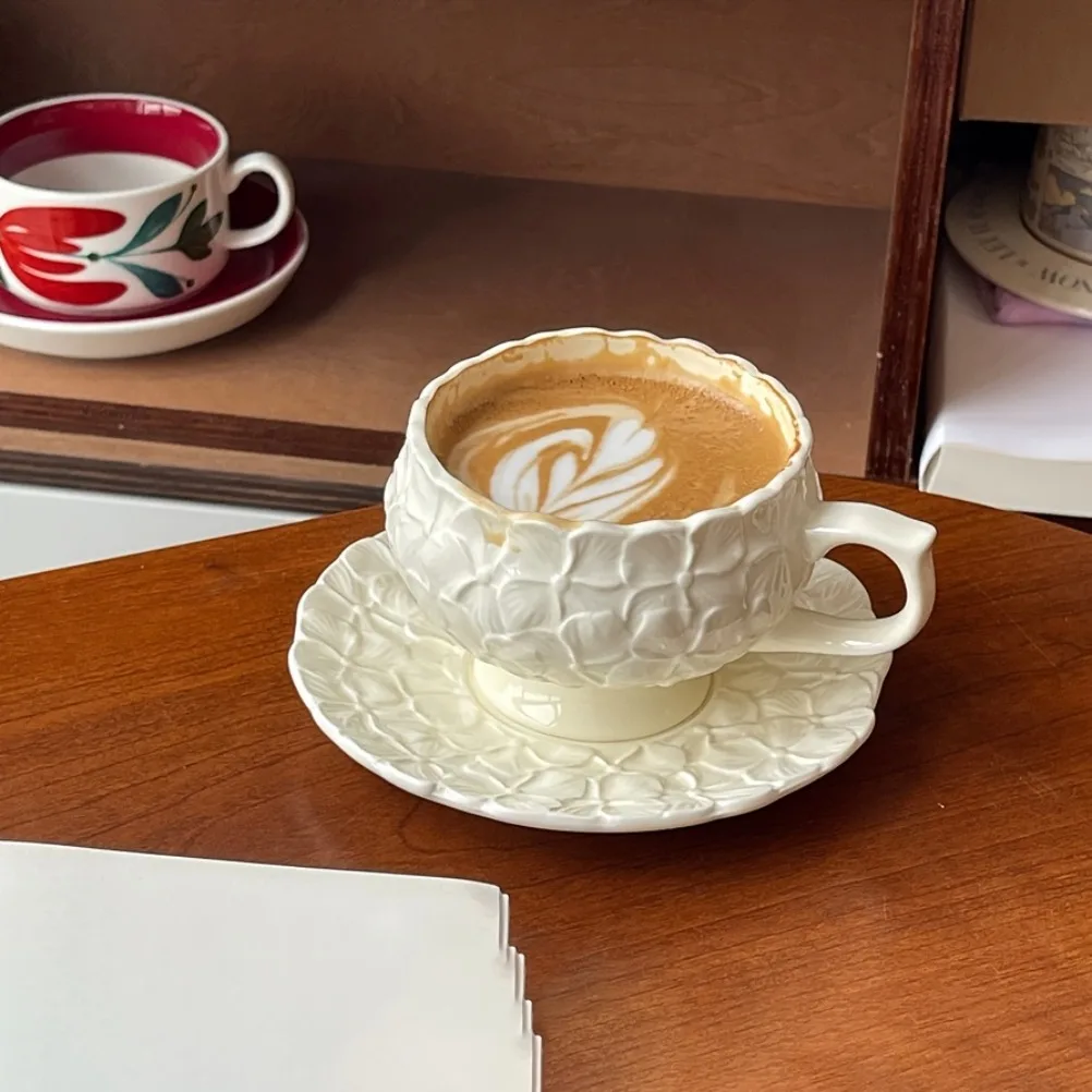French Cream Relief Coffee Cup - Coffee Tea Set review and price