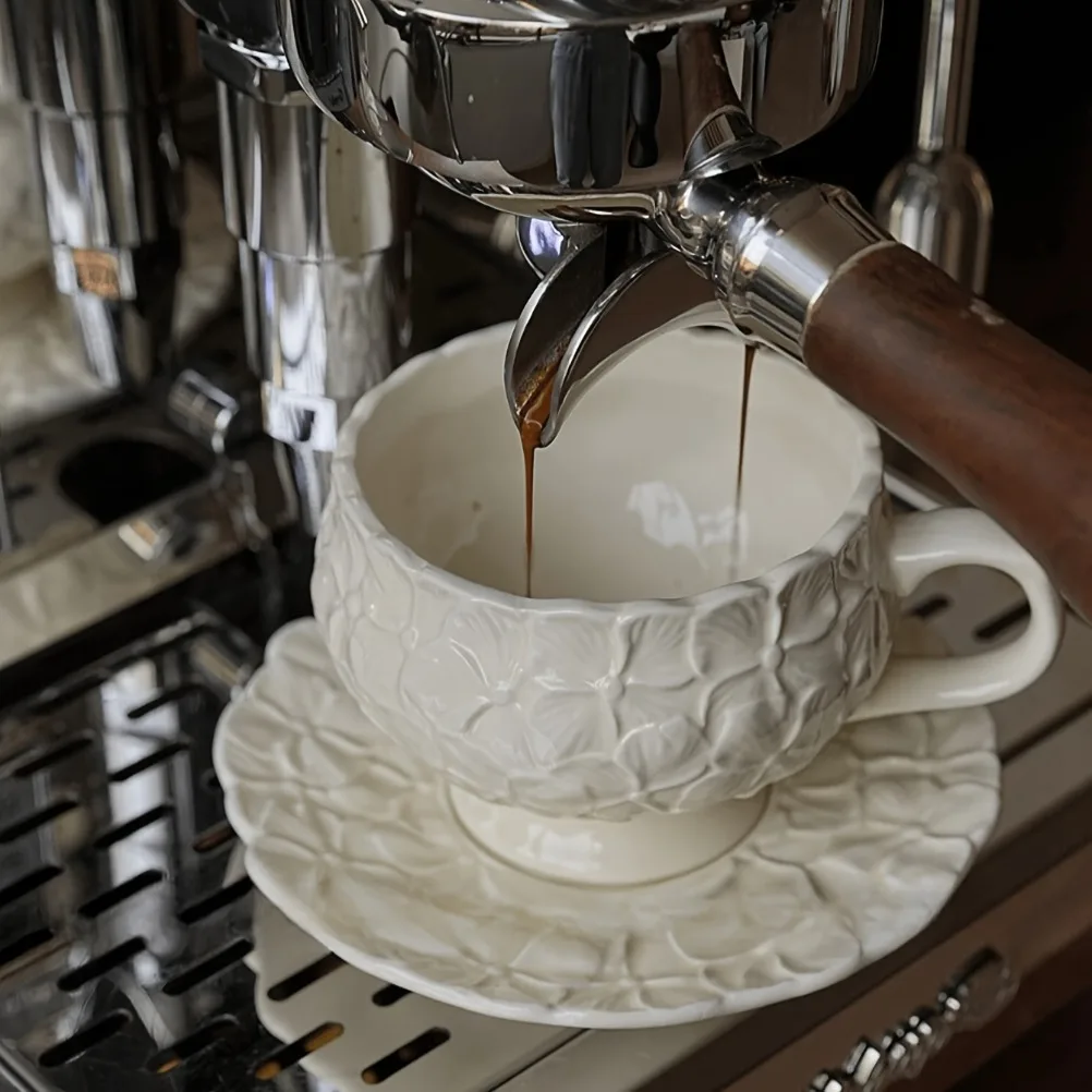 French Cream Relief Coffee Cup - Coffee Tea Set review and price