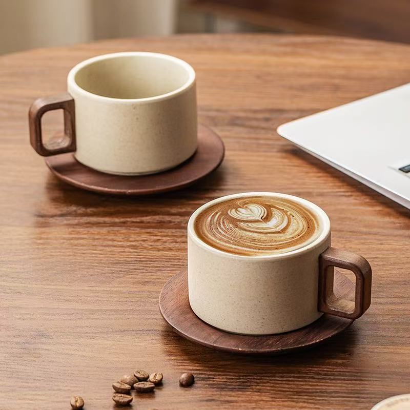 Retro Ceramic Coffee Mug with  - Coffee Tea Set review and price