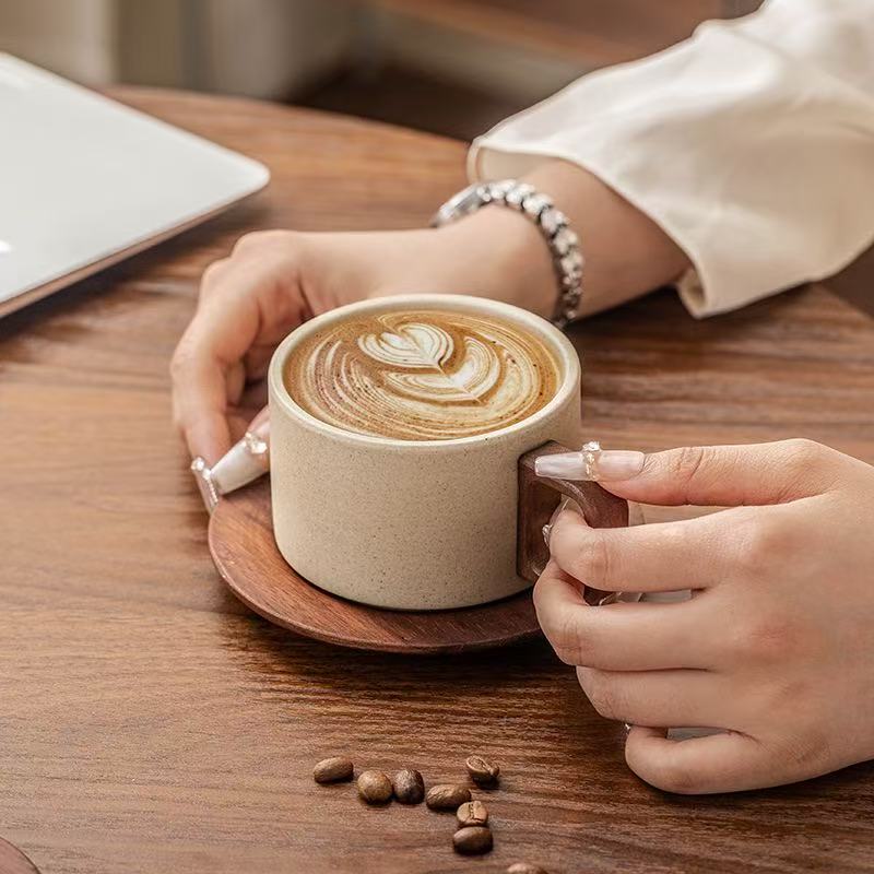 Retro Ceramic Coffee Mug with  - Coffee Tea Set review and price