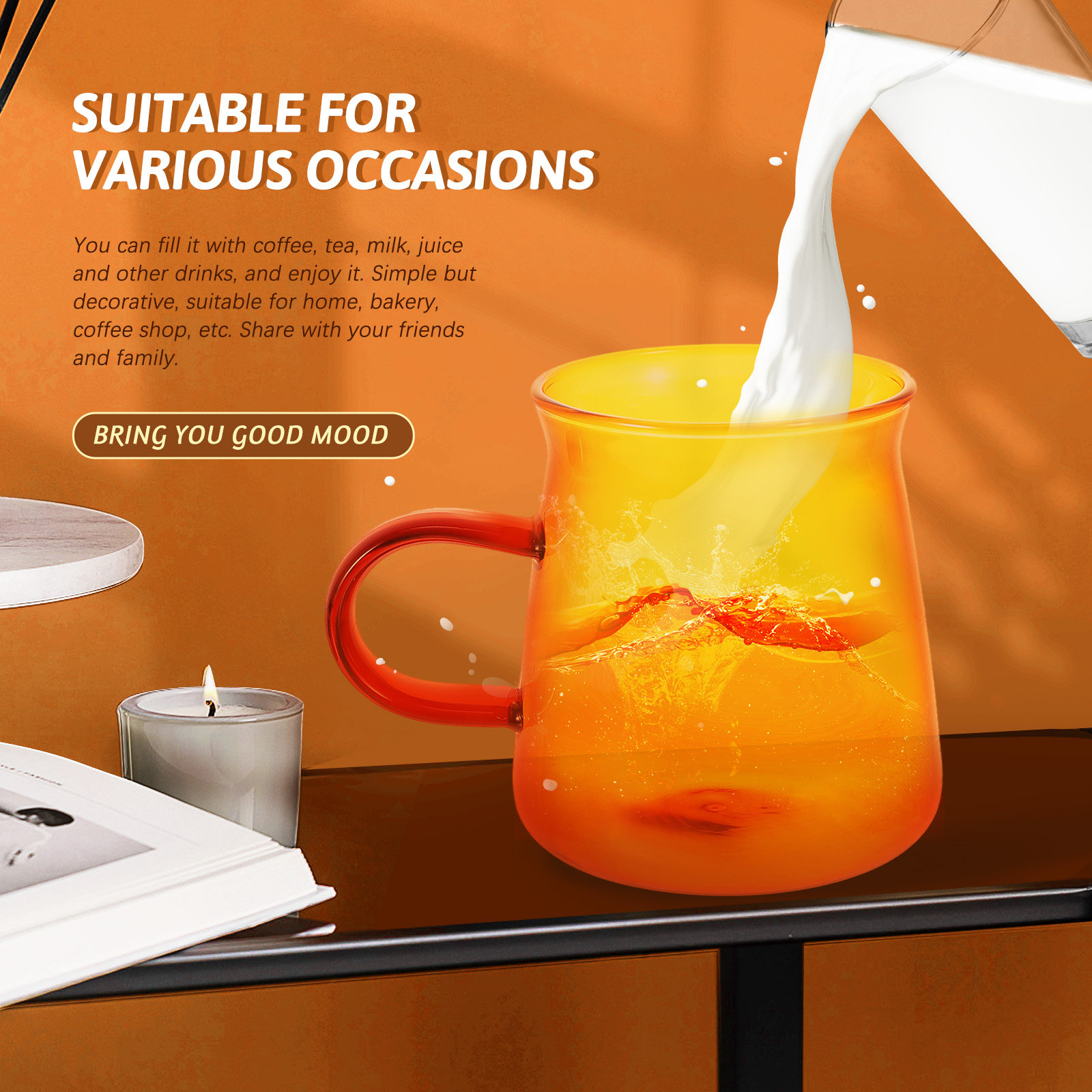 1Set Vintage Glass Coffee Cup  - Coffee Tea Set review and price