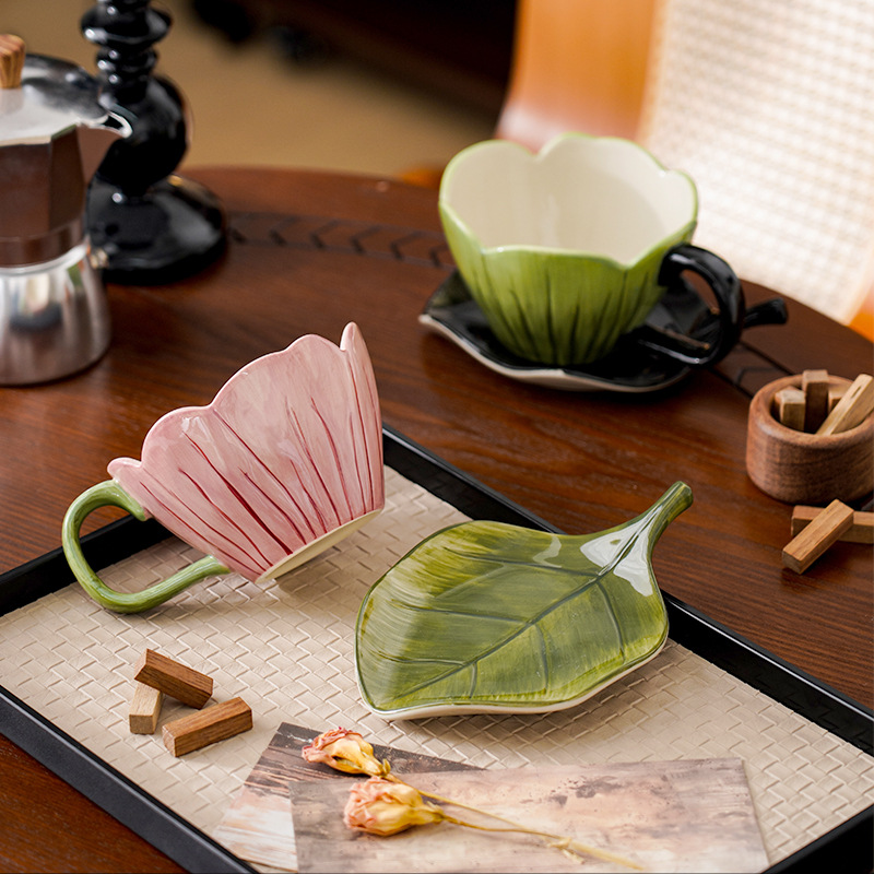 Irregular Hand-painted Coffee  - Coffee Leaves Tea review and price
