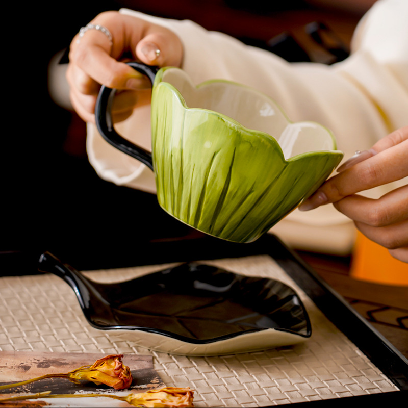 Irregular Hand-painted Coffee  - Coffee Leaves Tea review and price
