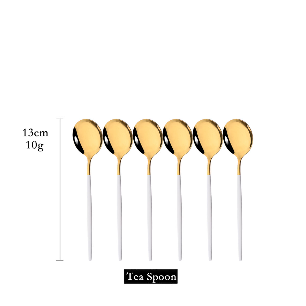 6Pcs Mirror White Gold Tea Spo - Coffee Tea And Sugar Canister Set review and price