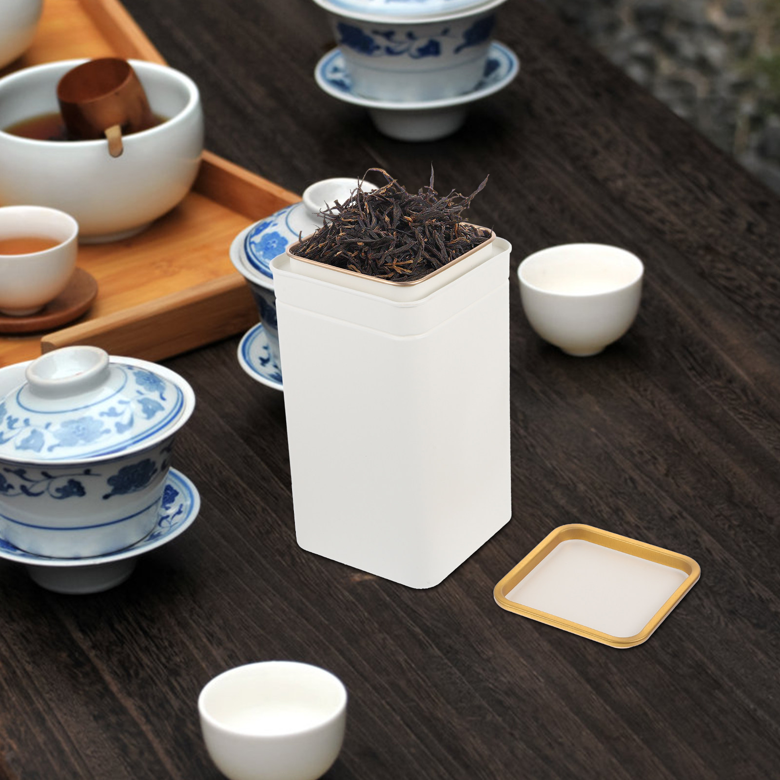 1Pcs Premium Tinplate Tea Cani - Coffee Tea And Sugar Canister Set review and price