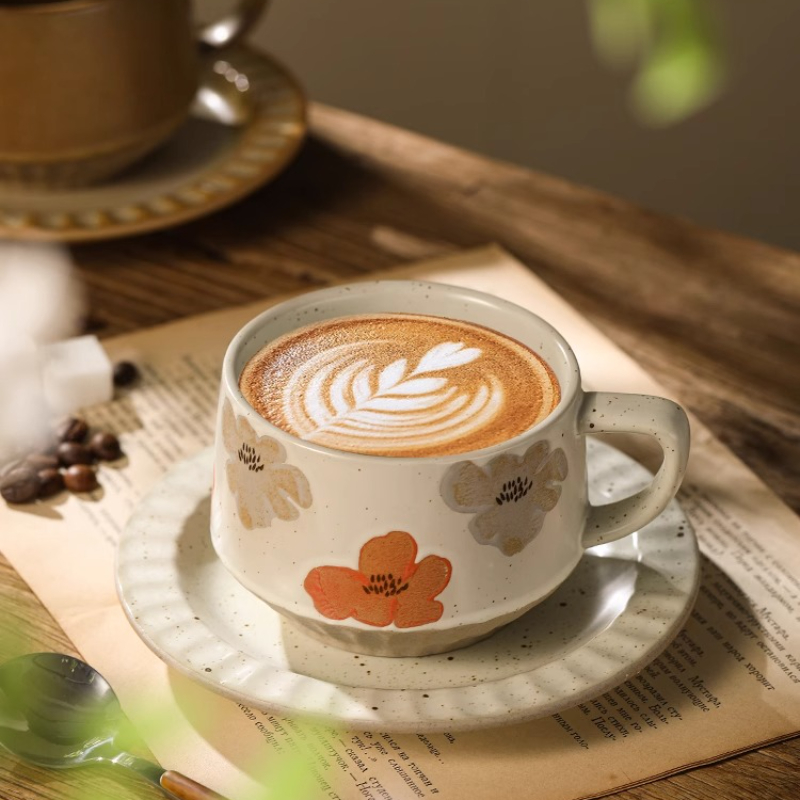 Retro Ceramic Cup Coarse Potte - Coffee Tea And Sugar Set review and price