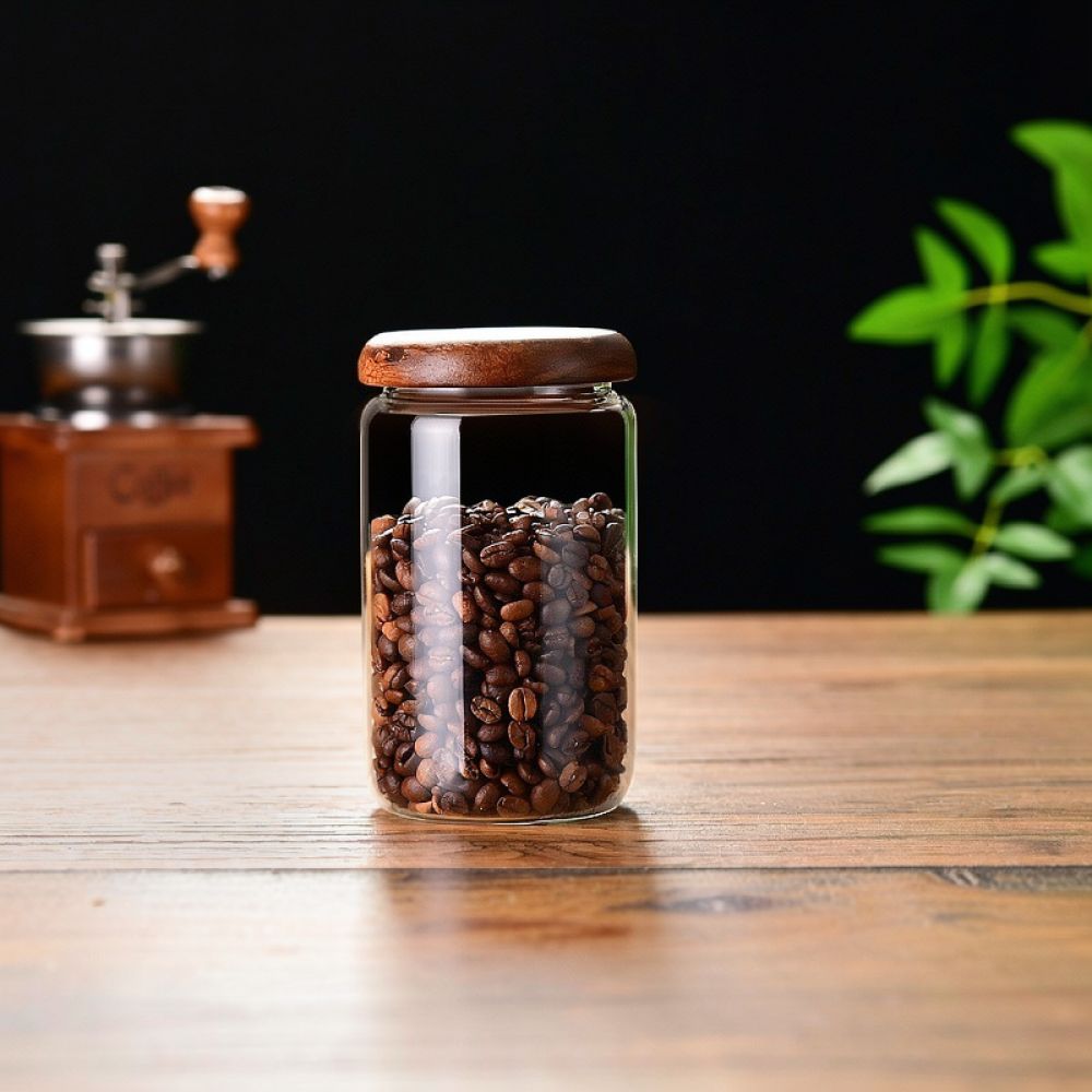 Decorative Glass Jar Acacia Wo - Coffee Tea Jar Set review and price