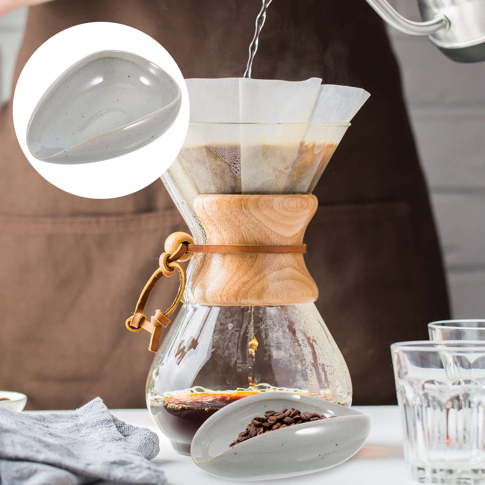 Ceramic Coffee Bean Tray Dosin - Coffee Leaves Tea review and price