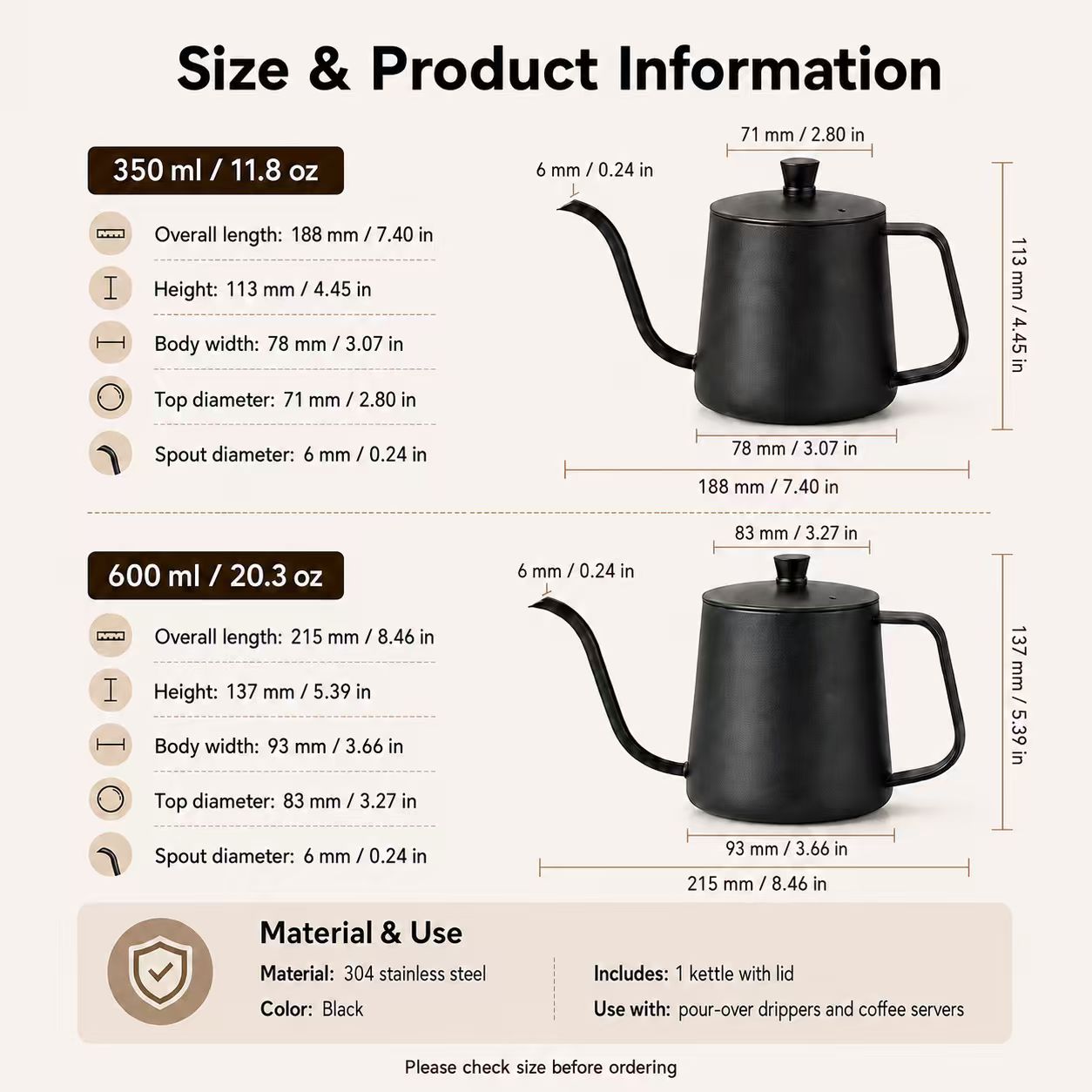 304 Stainless Steel Coffee Pot - Coffee Tea Set review and price