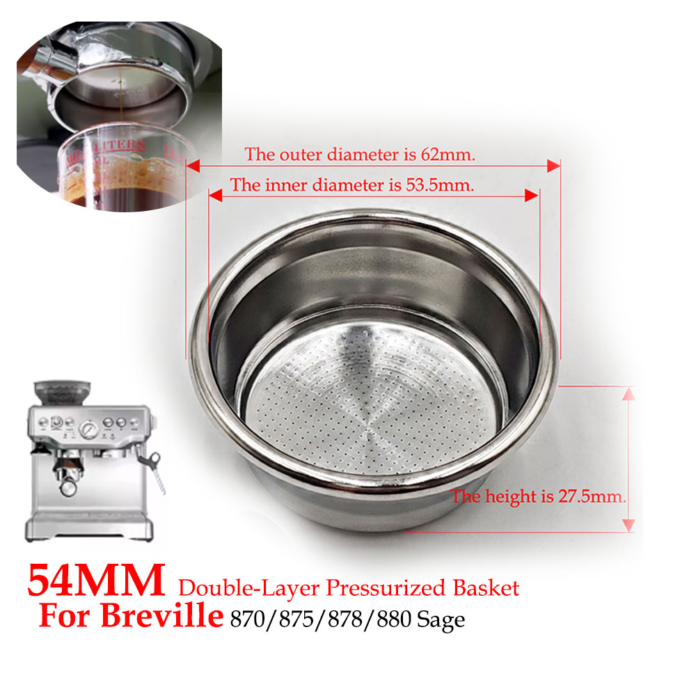 54mm Dual-Layer Pressurized Fi - Coffee And Tea Filter review and price