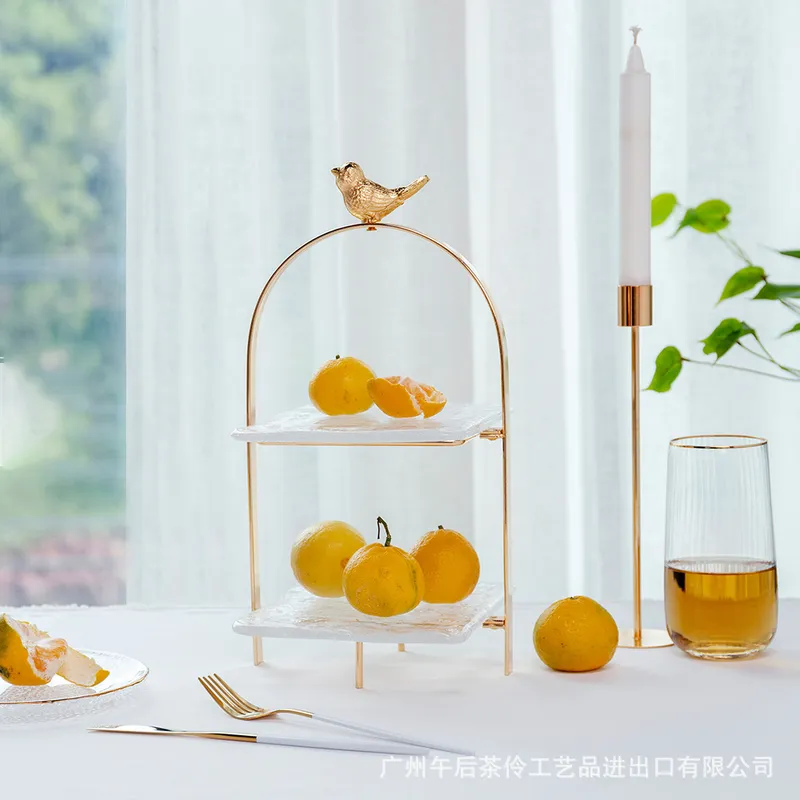 Double Layer Metal Tableware S - Coffee Tea Break review and price