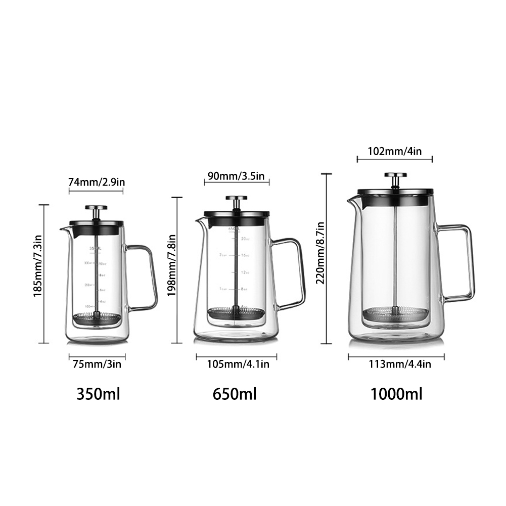 Double Layers French Press Pot - French Press Coffee & Tea review and price
