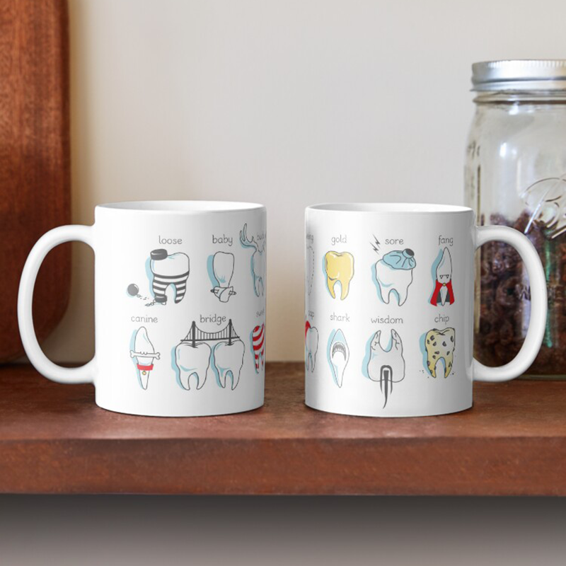 Cute Cartoon Different Teeth C - Coffee Tea Difference review and price