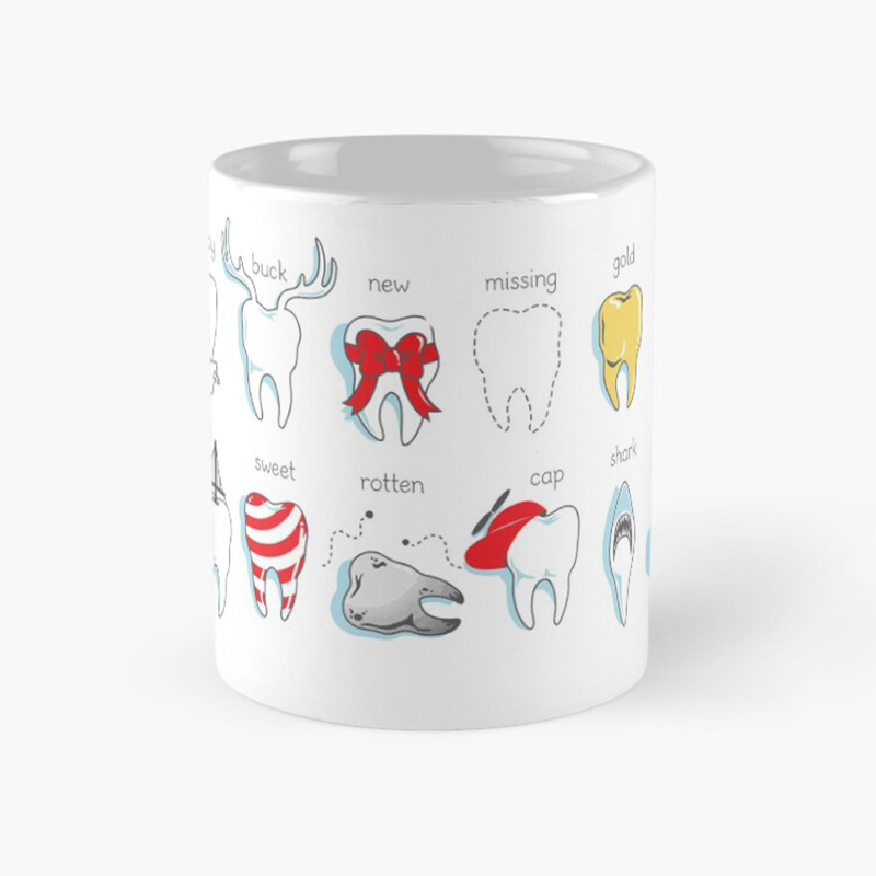 Cute Cartoon Different Teeth C - Coffee Tea Difference review and price