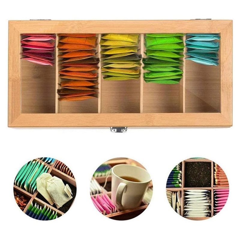 YANA50I Tea Bag Holder, 5 Comp - Coffee Tea Box review and price