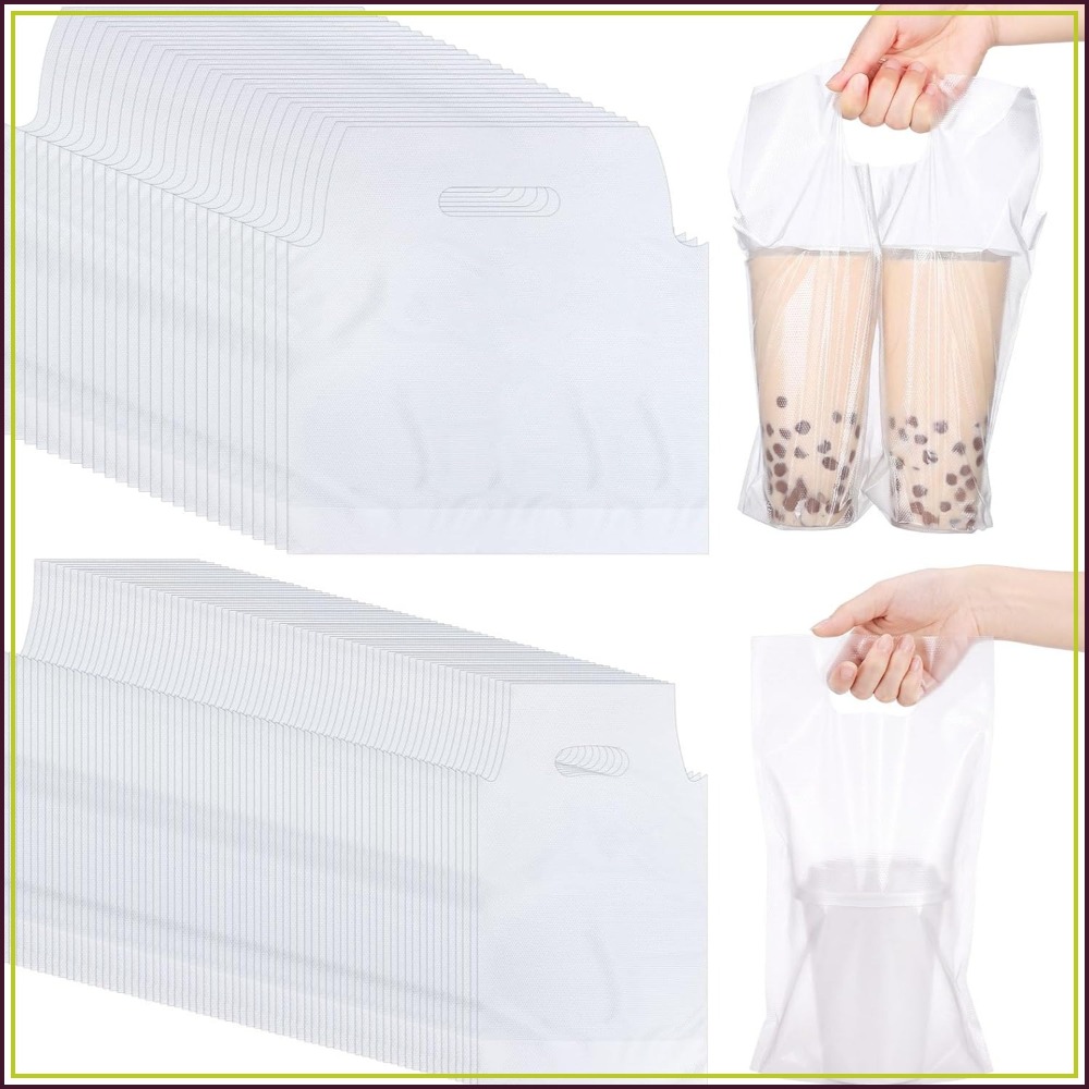 200 Clear Plastic Cup Carrier  - Coffee Tea Images review and price