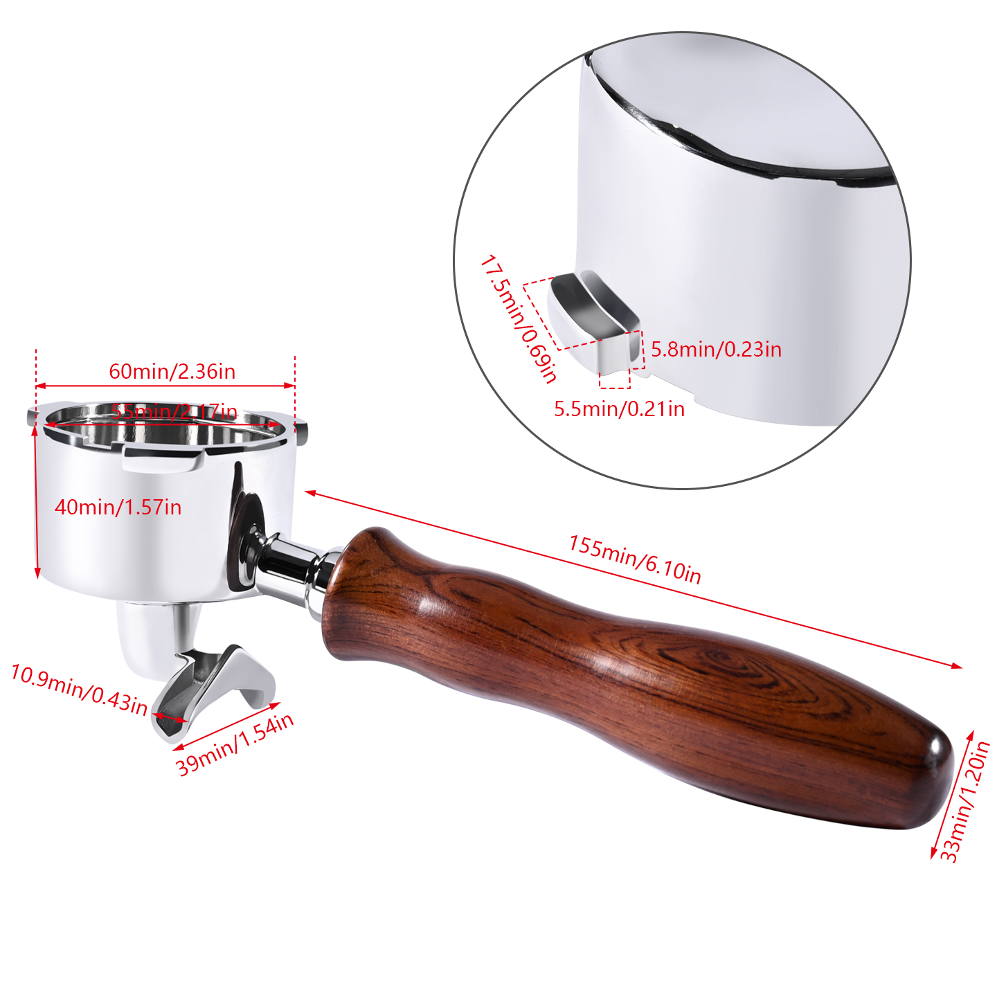51mm Double Spout Coffee Porta - Coffee And Tea Filter review and price