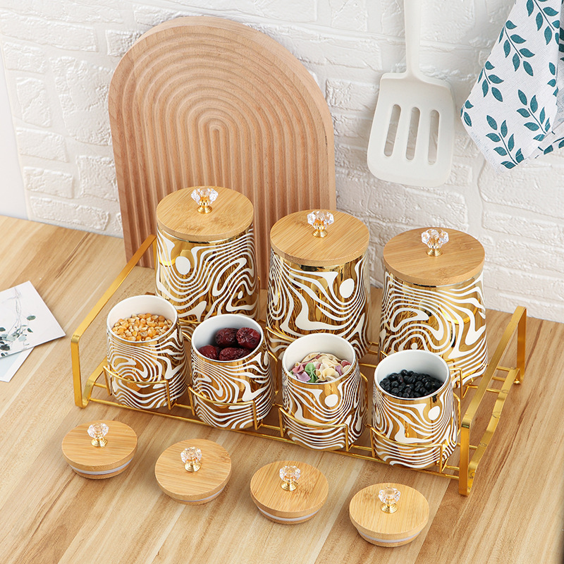 Set of 7 Color Glazed Ceramic  - Coffee Tea And Sugar Canister Set review and price